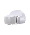 Détecteur de mouvement infrarouge, blanc - IP65, 180°/360°, max 600W LED, portée 12m, extérieur/intérieur