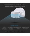 Détecteur de mouvement infrarouge, blanc - IP65, 180°/360°, max 600W LED, portée 12m, extérieur/intérieur