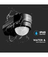 Capteur pour coin de maison, noir, détecteur de mouvement - réglable, montage d'angle, IP65 (max : 600W LED)