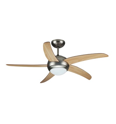 Ventilateur de plafond 60W - LED, enseigne lumineuse, contrôle RF, 5 pales, moteur AC