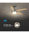 Ventilateur de plafond 60W - LED, enseigne lumineuse, contrôle RF, 5 pales, moteur AC