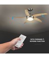 Ventilateur de plafond 60W - LED, enseigne lumineuse, contrôle RF, 5 pales, moteur AC