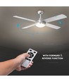 Ventilateur de plafond LED 35W avec kit lumière - Contrôle RF, 4 pales, moteur DC