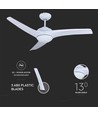 Ventilateur de plafond LED 35W - Contrôle RF, 3 pales, moteur DC, blanc