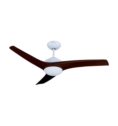 Ventilateur de plafond LED 35W - Contrôle RF, 3 pales, moteur DC, brun