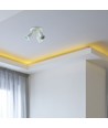 3x GU10 Spot mural/plafonnier - Rond, blanc, IP20 intérieur, sans source lumineuse