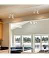 3x GU10 Spot mural/plafonnier - Rond, blanc, IP20 intérieur, sans source lumineuse
