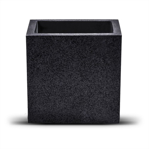 Applique murale carrée en béton G9 - Gris foncé, IP20, sans source lumineuse