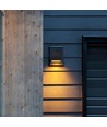 Applique murale carrée en béton G9 - Gris foncé, IP20, sans source lumineuse