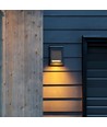 Applique murale carrée en béton G9 - Gris clair, IP20 intérieur, sans source lumineuse