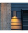 Applique murale en béton G9 avec éclairage haut/bas - Gris foncé, IP20, sans source lumineuse