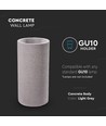 Applique murale en béton GU10 - Gris foncé, IP20, 2x GU10, max 35W, éclairage haut/bas