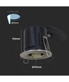 Spot encastrable GU10 coupe-feu - Ignifuge 30-90 min, IP20, Trou: Ø7,5-7,8 cm, Dimensions: Ø9,0 cm, sans source lumineuse