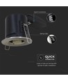 Spot encastrable GU10 coupe-feu - Ignifuge 30-90 min, IP20, Trou: Ø7,5-7,8 cm, Dimensions: Ø9,0 cm, sans source lumineuse