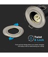Spot encastrable GU10 coupe-feu - Ignifuge 30-90 min, IP20, Trou: Ø7,5-7,8 cm, Dimensions: Ø9,0 cm, sans source lumineuse