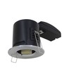 Downlight GU10 - Résistant au feu, possibilité d'inclinaison et de verrouillage, boîtier épais, chrome