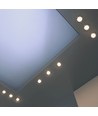 Downlight GU10 - Résistant au feu, possibilité d'inclinaison et de verrouillage, boîtier épais, chrome