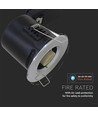 Downlight GU10 - Résistant au feu, possibilité d'inclinaison et de verrouillage, boîtier épais, chrome