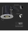 Downlight GU10 - Résistant au feu, possibilité d'inclinaison et de verrouillage, boîtier épais, chrome