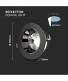 Spot LED encastrable 30W avec Samsung chip - 2400lm, 120°, bord noir, Ø22cm, 5 ans de garantie