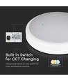 Plafonnier LED 20W - Samsung LED chip, 3-en-1 CCT, IP65 étanche, bulkhead