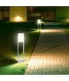 Luminaire de jardin LED 10W, blanc - Samsung LED chip, IP65, 6400K, 80cm de haut
