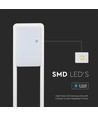 Luminaire de jardin LED 10W, blanc - Samsung LED chip, IP65, 6400K, 80cm de haut