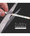 Kit ruban LED RGB 10m 4,8W/m - 12V DC, IP20, télécommande et alimentation incluses (2x5m)