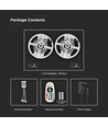 Kit ruban LED RGB 10m 4,8W/m - 12V DC, IP20, télécommande et alimentation incluses (2x5m)