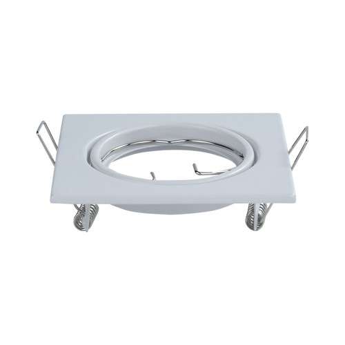 Lot de 2 spots encastrables GU10 carrés - Blanc, perçage : 70x70 mm, sans source lumineuse