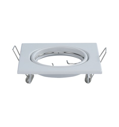 Lot de 2 spots encastrables GU10 carrés - Blanc, perçage : 70x70 mm, sans source lumineuse