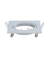 Lot de 2 spots encastrables GU10 carrés - Blanc, perçage : 70x70 mm, sans source lumineuse