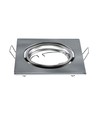Spot encastrable GU10, carré - Nickel satiné, IP20, pack de 2