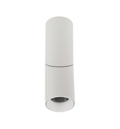 Spot en saillie GU10 - Blanc, Ø5,95cm, hauteur 19,7cm, IP20 intérieur, sans source lumineuse