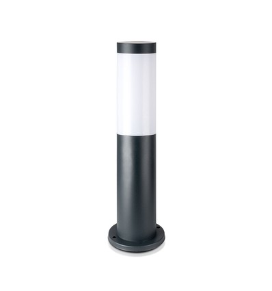 Lampe de jardin 45cm en acier inoxydable - Gris, douille E27, IP44 extérieur, borne lumineuse