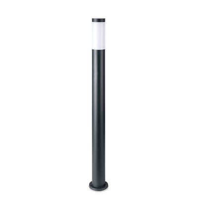V-Tac Lampe de jardin grise, inoxydable - 110 cm, IP44 extérieur, douille E27, sans source lumineuse