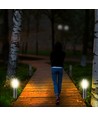 Lampe de jardin 45cm en acier inoxydable - Nickel satiné, douille E27, IP44 extérieur, sans source lumineuse