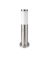 Lampe de jardin 45cm en acier inoxydable - Nickel satiné, douille E27, IP44 extérieur, sans source lumineuse