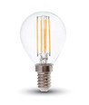 Ampoule LED E14 6W - P45, filament, verre clair