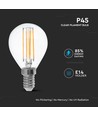 Ampoule LED E14 6W - P45, filament, verre clair