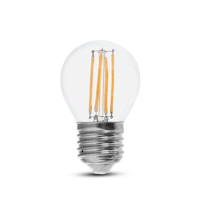 E27 6W LED ampoule sphérique - G45, filament, verre clair, 133lm/W, remplace 60W