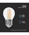 E27 6W LED ampoule sphérique - G45, filament, verre clair, 133lm/W, remplace 60W