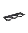 Spot encastrable triple AR111 - Noir, aluminium, 47,5x17,4 cm, sans source lumineuse