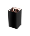 Spot en saillie GU10, carré - Noir et or rose, aluminium, IP20, sans source lumineuse