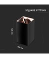 Spot en saillie GU10, carré - Noir et or rose, aluminium, IP20, sans source lumineuse