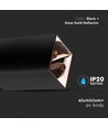 Spot en saillie GU10, carré - Noir et or rose, aluminium, IP20, sans source lumineuse