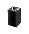 Spot en saillie carré GU10 - Noir/chrome, aluminium, IP20, sans source lumineuse