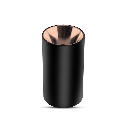 Spot en saillie GU10, rond - Noir et or rose, aluminium, max 35W, sans source lumineuse