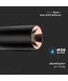 Spot en saillie GU10, rond - Noir et or rose, aluminium, max 35W, sans source lumineuse