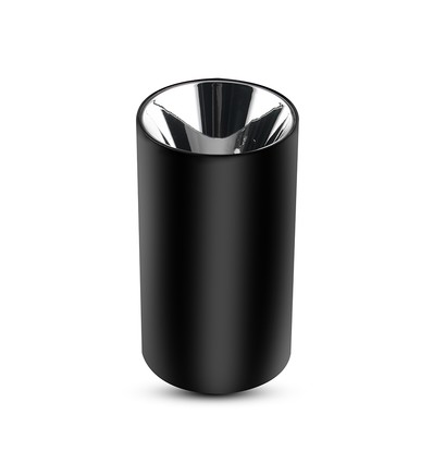 Spot en saillie GU10 - Rond, noir + chrome, IP20 intérieur, sans source lumineuse
